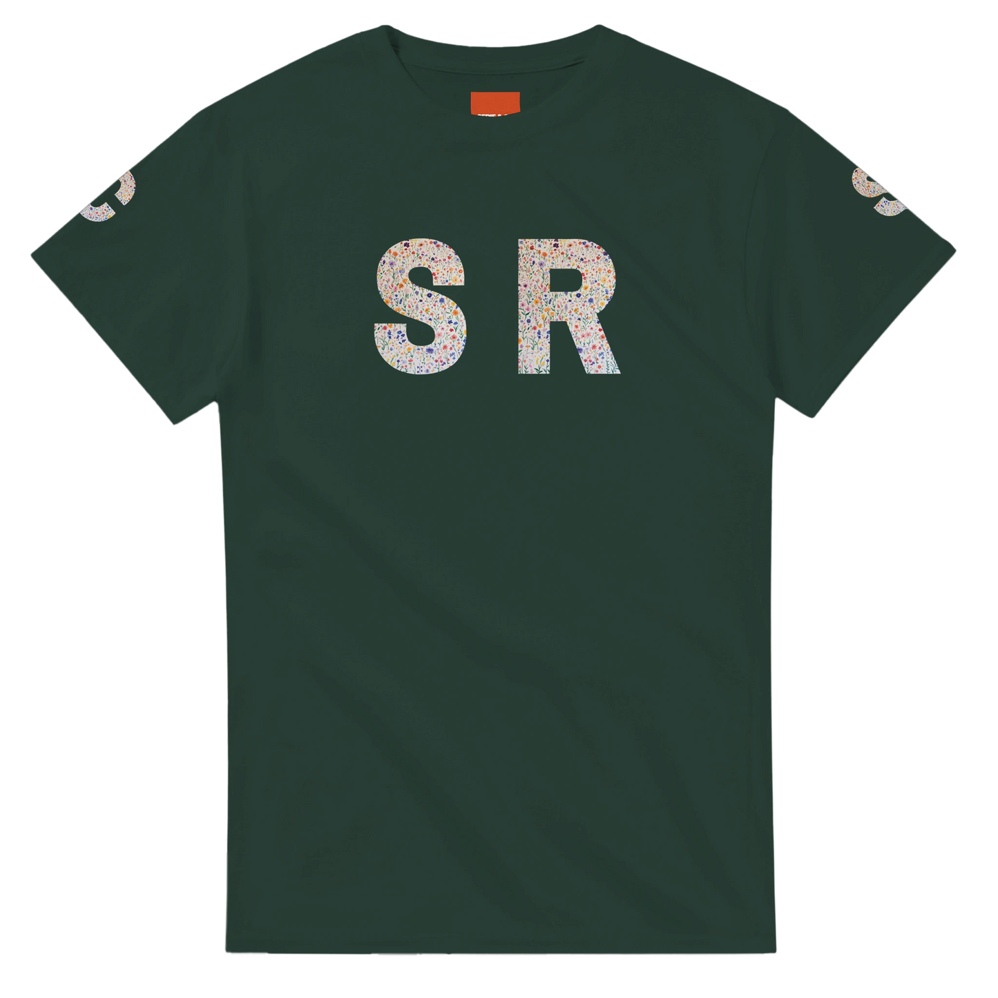 Unisex Wildflower Initials hoodie, personalised, personalise,, sweatshirt and t-shirt in blue, red, green, grey, black, brown, white, and beige – Serif & Co personalised wildflower clothing