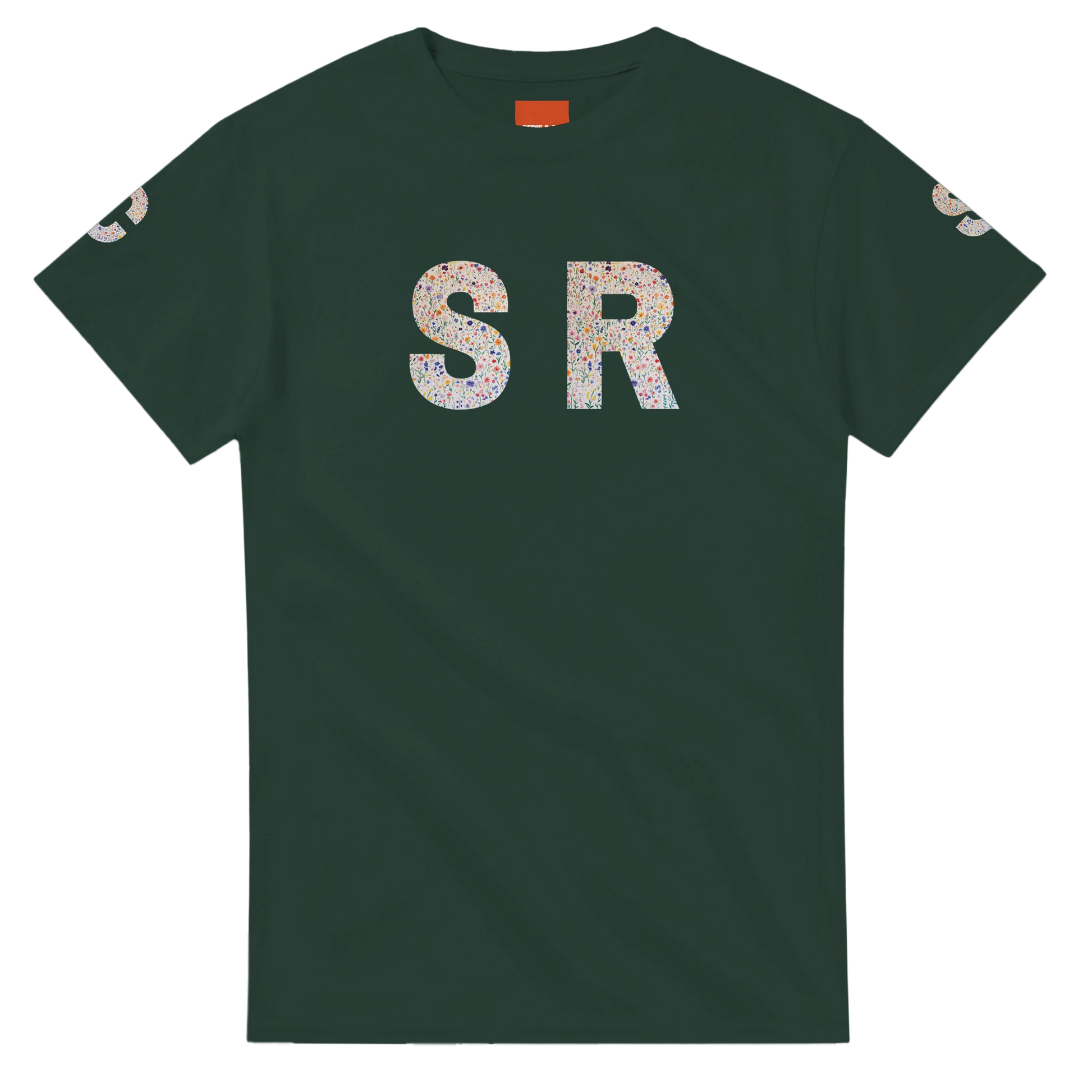 Unisex Wildflower Initials hoodie, personalised, personalise,, sweatshirt and t-shirt in blue, red, green, grey, black, brown, white, and beige – Serif & Co personalised wildflower clothing