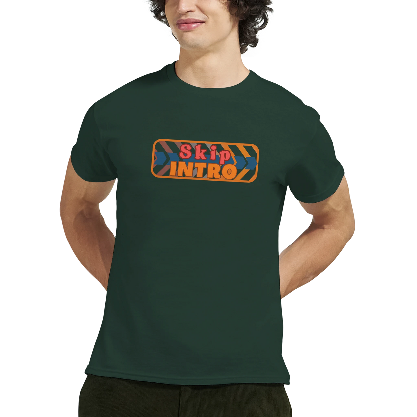 Unisex Skip Intro hoodie, sweatshirt and t-shirt in blue, red, green, grey, black, brown, white, and beige – Serif & Co slogan clothing