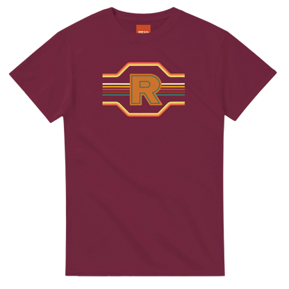 Unisex Retro Monogram hoodie, sweatshirt and t-shirt in blue, red, green, grey, black, brown, white, and beige – Serif & Co personalised retro clothing, 70's Inspired