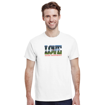 Unisex Love the Lake District hoodie, sweatshirt and t-shirt in blue, red, green, grey, black, brown, white, and beige – Serif & Co Lake District clothing