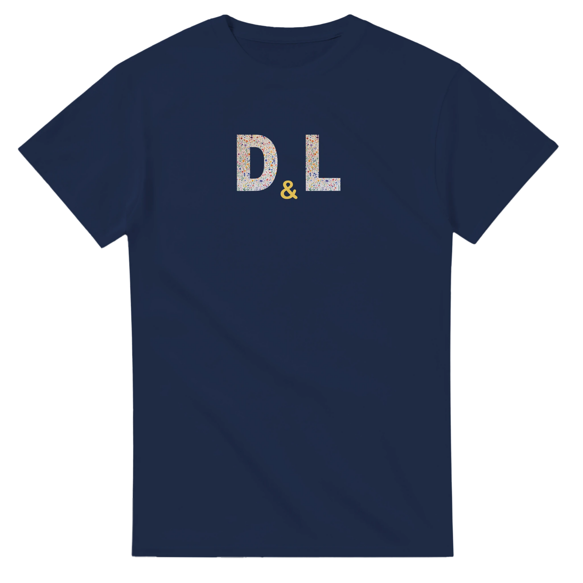 Unisex, personalise, personalised, Couples Wildflower Initials hoodie, sweatshirt and t-shirt in blue, red, green, grey, black, brown, white, and beige – Serif & Co personalised couples clothing