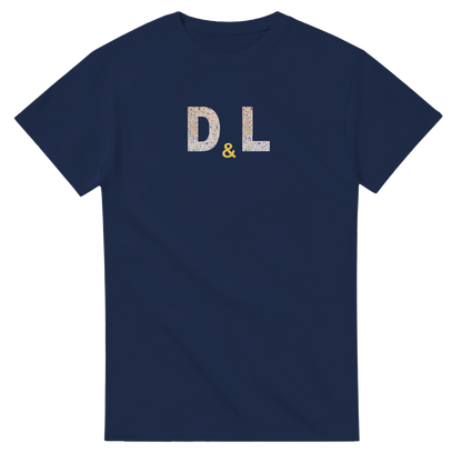 Unisex, personalise, personalised, Couples Wildflower Initials hoodie, sweatshirt and t-shirt in blue, red, green, grey, black, brown, white, and beige – Serif & Co personalised couples clothing