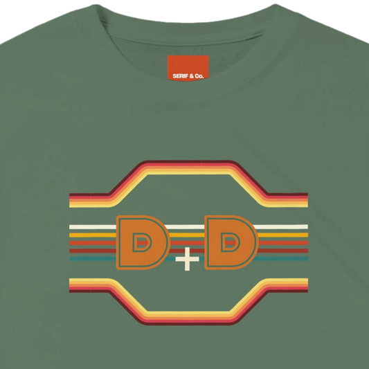 Unisex Couples Retro, vintage,  Initials hoodie, initials, personalise, personalised, sweatshirt and t-shirt in blue, red, green, grey, black, brown, white, and beige – Serif & Co personalised retro couples clothing