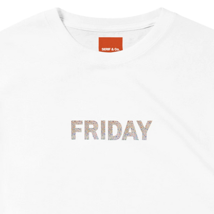 Unisex Wildflower Days of the Week hoodie, sweatshirt and t-shirt, Monday, Tuesday, Wednesday, Thursday, Friday, Saturday, Sundayin blue, red, green, grey, black, brown, white, and beige – Serif & Co wildflower clothing