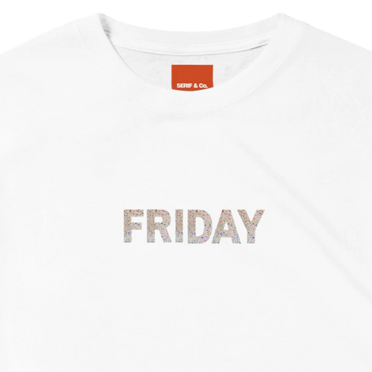 Unisex Wildflower Days of the Week hoodie, sweatshirt and t-shirt, Monday, Tuesday, Wednesday, Thursday, Friday, Saturday, Sundayin blue, red, green, grey, black, brown, white, and beige – Serif & Co wildflower clothing