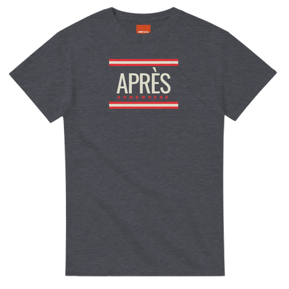 Unisex Après Somewhere hoodie, sweatshirt and t-shirt in blue, red, green, grey, black, brown, white, and beige – Serif & Co après ski clothing