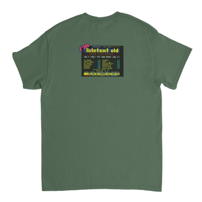 Unisex I;m Teletext Old hoodie, sweatshirt and t-shirt in blue, red, green, grey, black, brown, white, and beige – Serif & Co retro nostalgia clothing