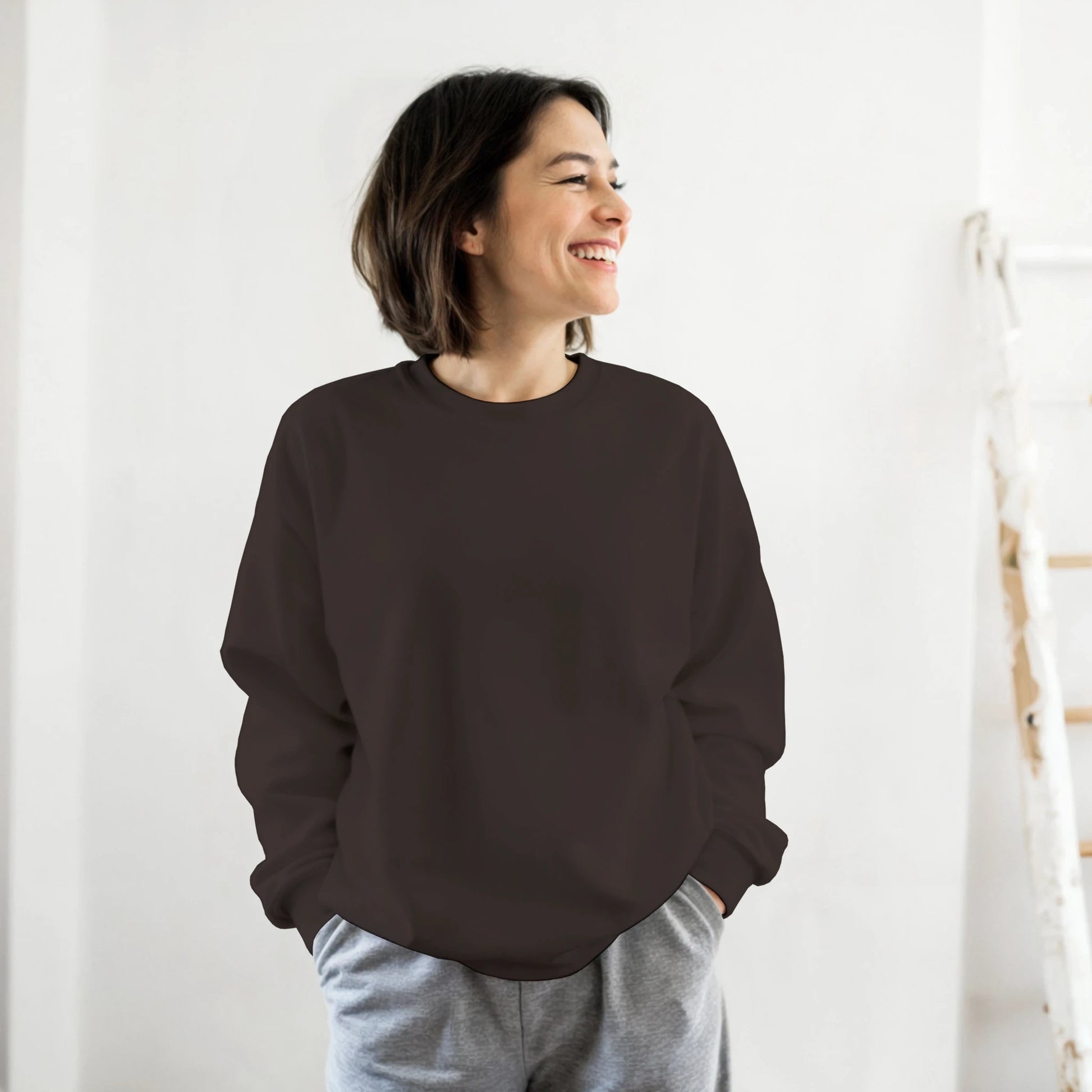 Unisex Little Bit Retro hoodie, sweatshirt and t-shirt in blue, red, green, grey, black, brown, white, and beige – Serif & Co retro clothing