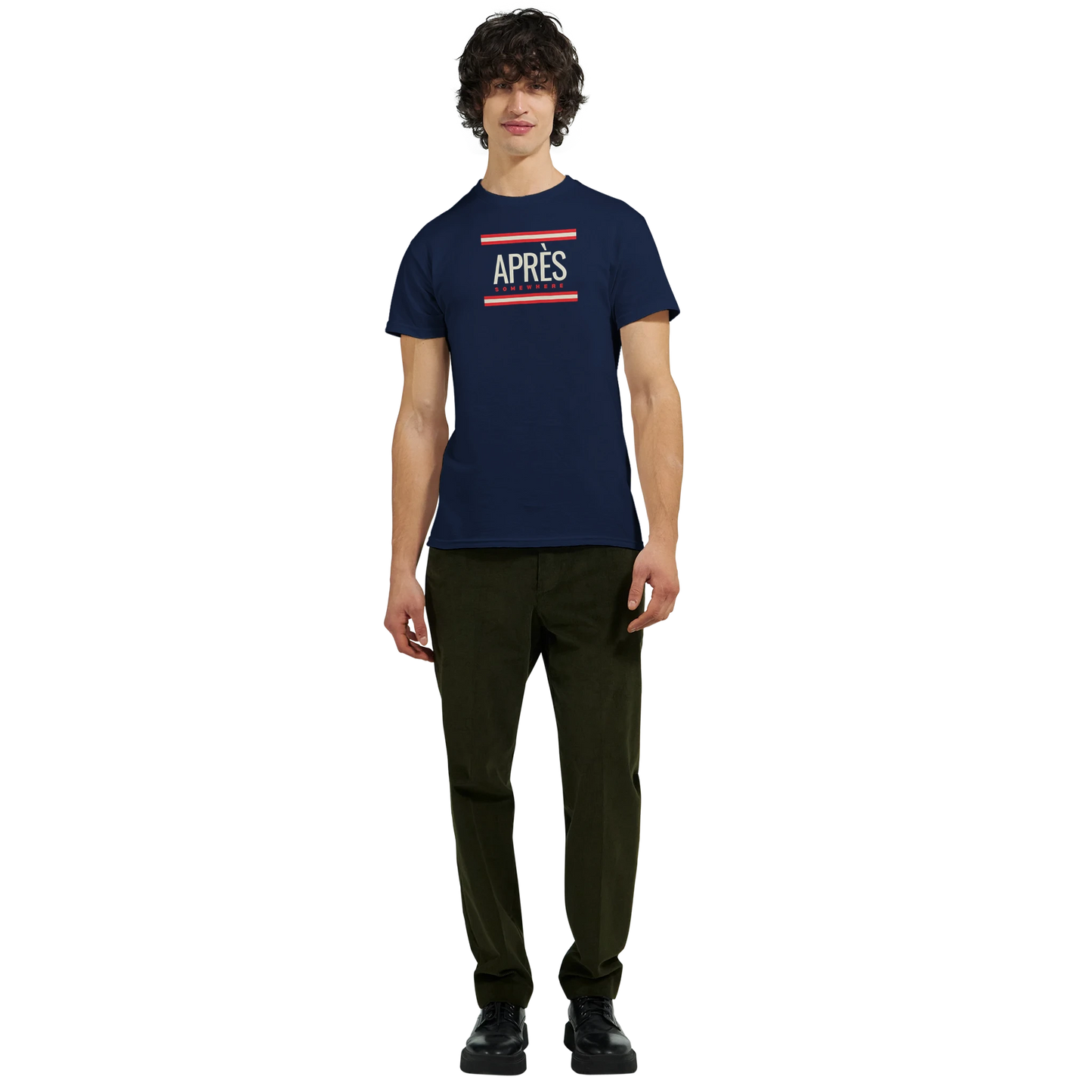 Unisex Après Somewhere hoodie, sweatshirt and t-shirt in blue, red, green, grey, black, brown, white, and beige – Serif & Co après ski clothing