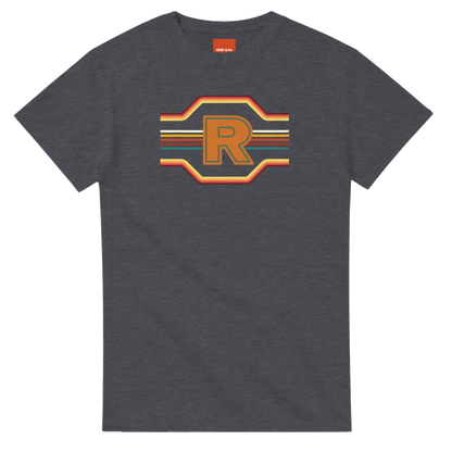 Unisex Retro Monogram hoodie, sweatshirt and t-shirt in blue, red, green, grey, black, brown, white, and beige – Serif & Co personalised retro clothing, 70's Inspired