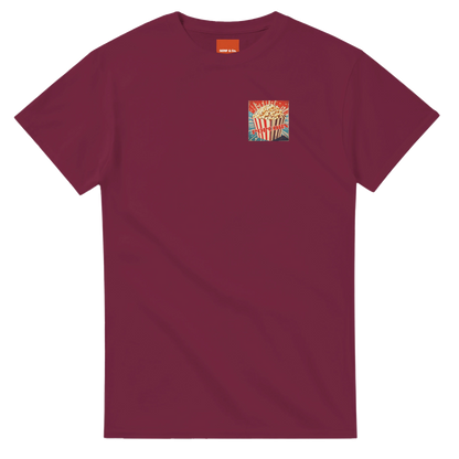 Unisex , retro, Popcorn hoodie, sweatshirt and t-shirt in blue, red, green, grey, black, brown, white, and beige – Serif & Co retro foodie clothing