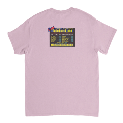 Unisex I;m Teletext Old hoodie, sweatshirt and t-shirt in blue, red, green, grey, black, brown, white, and beige – Serif & Co retro nostalgia clothing